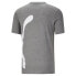 Puma Oversized Logo Crew Neck Short Sleeve T-Shirt Mens Grey Casual Tops 5885440