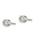 ფოტო #2 პროდუქტის Stainless Steel Polished CZ April Birthstone Earrings