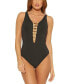 Фото #1 товара Bleu by Rod Beattie 260198 Women's Twisted-Front One-Piece Swimsuit Size 6