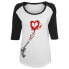 ფოტო #6 პროდუქტის MISTER TEE Pitol Heart Raglan 3/4 sleeve T-shirt
