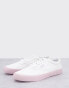 Фото #1 товара ASOS DESIGN plimsolls in white with contrast sole