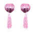 Self-Adhesive Heart Sequin Nipple Cover with Tassel Pink