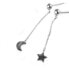 Long asymmetric steel earrings Infinity Silver