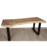 Table Romimex Black Natural Suar wood 200 x 75 x 100 cm