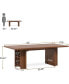 63 Inches Office Executive Desk, Home Office Desk Large Computer Writing Table with Storage, Wood Workstation Desk Small Conference Table