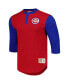 ფოტო #4 პროდუქტის Men's Red Chicago Cubs Cooperstown Collection Legendary Slub Henley 3/4-Sleeve T-shirt