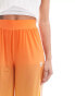 adidas Originals mesh wide leg trousers in ombre orange