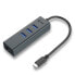 Фото #1 товара i-tec Metal USB-C HUB 3 Port + Gigabit Ethernet Adapter - USB 3.2 Gen 2 (3.1 Gen 2) Type-C - RJ-45 - USB 3.2 Gen 1 (3.1 Gen 1) Type-A - 5000 Mbit/s - Grey - LAN - 0.28 m