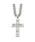 Фото #1 товара Chisel stainless Steel Polished Cross Pendant on a Curb Chain Necklace