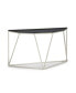 Фото #1 товара Aria 55" Smoked Glass and Polished Stainless Steel Console Table
