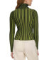 Фото #2 товара Women's Printed Turtleneck Long-Sleeve Sweater