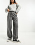 Фото #1 товара ONLY wide leg cargo trousers in dark grey