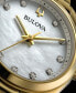ფოტო #4 პროდუქტის Women's Surveyor Diamond (1/20 ct. t.w.) Gold-Tone Stainless Steel Bracelet Watch 31mm