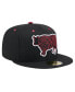 ფოტო #3 პროდუქტის Men's Black Round Rock Express Theme Night Briskets 59FIFTY Fitted Hat