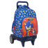 School Rucksack with Wheels Sonic Prime Blue 33 x 45 x 22 cm