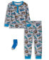 Фото #1 товара Baby and Toddler Boys Snug Fit 3-Piece Pajama Set