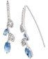 ფოტო #1 პროდუქტის Pavé & Color Crystal Threader Earrings