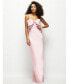 Фото #1 товара Women's Strapless Satin Column Maxi Dress with Over d Handcrafted Bow