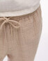 Фото #4 товара Topshop washed cheesecloth mini short in camel