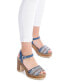 ფოტო #3 პროდუქტის Women's Heeled Platform Sandals By XTI