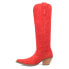Dingo Thunder Road Embroidered Snip Toe Cowboy Womens Red Casual Boots DI597-60