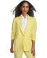 ფოტო #1 პროდუქტის Women's Linen-Blend Single-Button Blazer