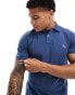 Polo Ralph Lauren icon logo slim fit pique polo in mid blue