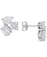 ფოტო #1 პროდუქტის Lab-Created Moissanite Multi-Shape Cluster Stud Earrings (4-4/5 ct. t.w.) in Sterling Silver