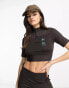 Фото #1 товара Nike Sport Utility rib crop top in velvet brown