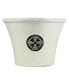 Logo Large Plastic Modern Planter Beige 14.75 Inches