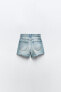 Фото #10 товара Шорты джинсовые с высокой талией ZARA Trf CrazyBlue