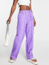 Фото #2 товара ASOS DESIGN elastic waist tailored trouser in purple