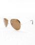 New Look aviator style sunglasses in gold