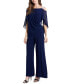 Фото #1 товара Side-Draped Cold-Shoulder Jumpsuit