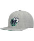 Фото #1 товара Men's Heathered Gray Dallas Mavericks Hardwood Classics Team 2.0 Snapback Hat