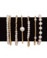 Cultured Freshwater Pearl (6-1/2 - 7mm) Polished Bead Coil Bracelet in 18k Gold-Plated Sterling Silver