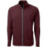 Cutter & Buck Adapt Eco Knit Hybrid Recycled Mens Full Zip Jacket - Bordeaux -