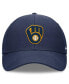 Синяя мужская бейсболка Milwaukee Brewers Nike Evergreen Club Синий, M/L - фото #2