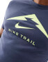 Фото #3 товара Nike Running Trail Dri-Fit graphic t-shirt in navy