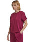 ფოტო #3 პროდუქტის Women's Short-Sleeve Satin Top