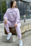 Фото #2 товара Sportswear Swoosh High-Waist Fleece Kadın Lila Eşofman Altı