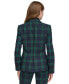 Фото #2 товара Women's Plaid Two-Button Blazer