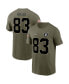 Фото #1 товара Men's Darren Waller Olive Las Vegas Raiders 2022 Salute To Service Name and Number T-shirt