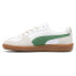 Фото #3 товара Puma Palermo Leather Lace Up Womens Green, Grey, White Sneakers Casual Shoes 39