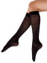 Фото #1 товара Pretty Polly Tartan Knee High Sheer Socks One Size Black - NPAYP2