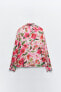 Фото #6 товара Рубашка из ткани с цветочным принтом ZARA
