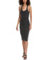 John Elliott Mineral Wash Gemini Rib Bandeau Midi Dress Women's Black Xl