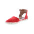 Фото #8 товара Miz Mooz Cleo Womens Red Suede Hook & Loop Strap Sandals Shoes