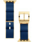 Фото #1 товара Women's Interchangeable Blue & Gold-Tone Stainless Steel Band for Apple Watch, 38mm/40mm