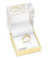 ფოტო #3 პროდუქტის Gold-Tone Pavé & Heart Cubic Zirconia Asymmetrical Ring, Created for Macy's